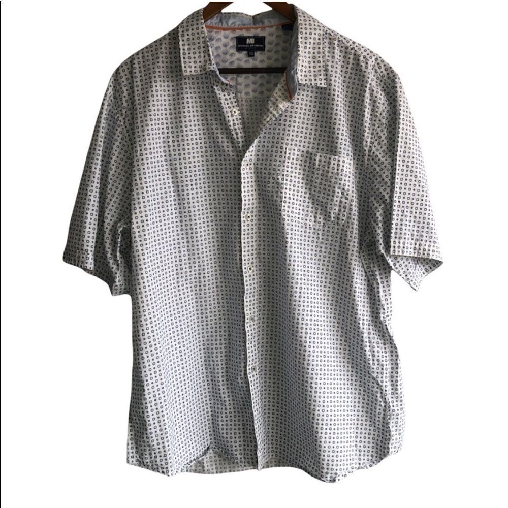 Men's Michael Brandon Printed Short Sleeve Button Down Shirt